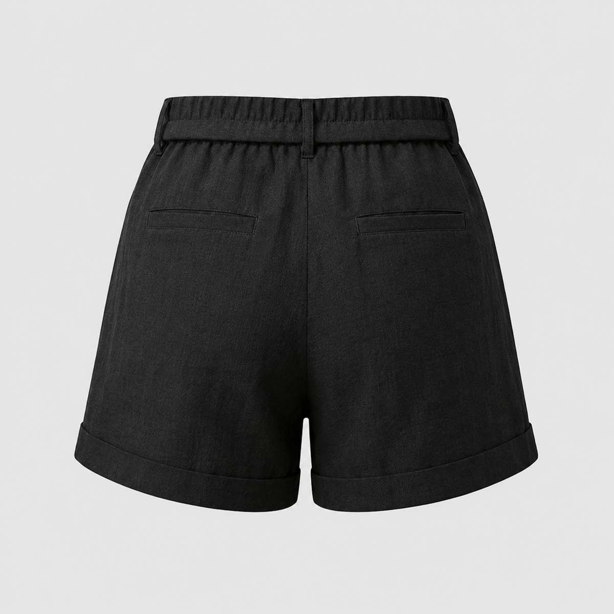 Lässiges Leinen-Sommer-Set - Schwarz